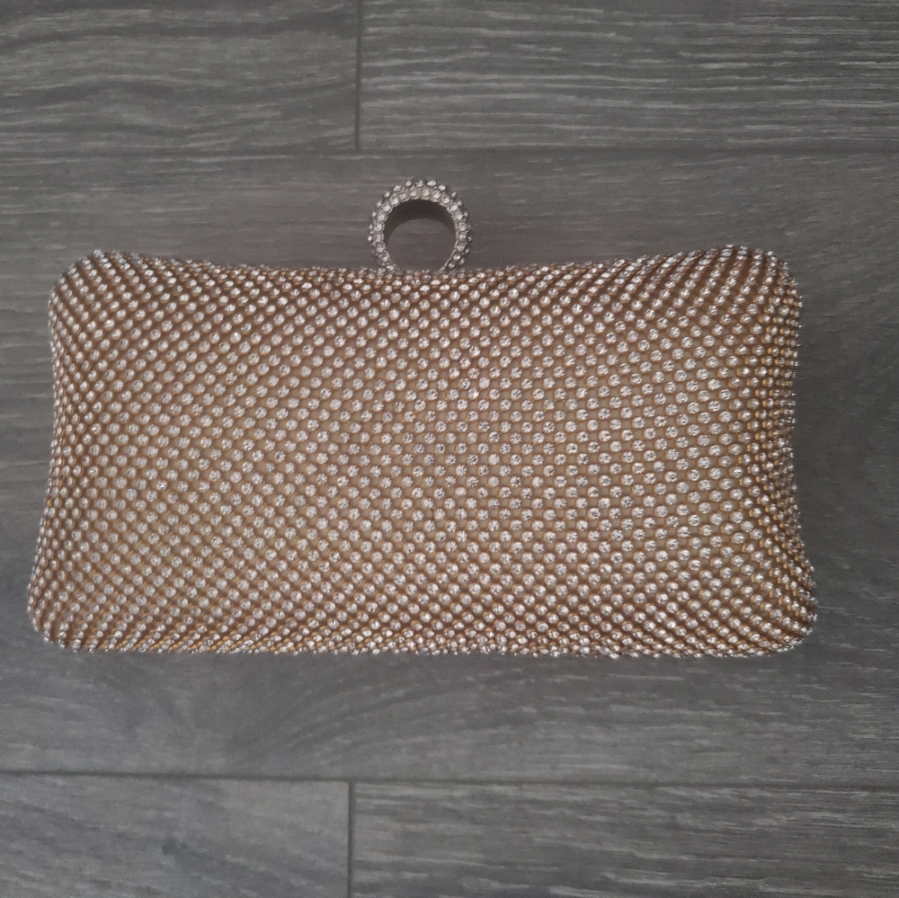 Gold Rhinestone Clutch - Picture 4 of 5